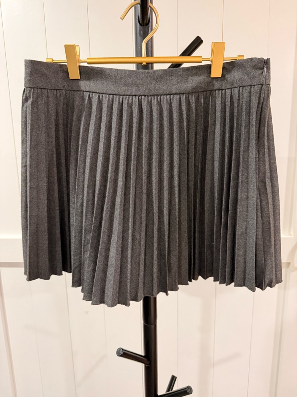 Zara Charcoal Pleated Skater Skirt